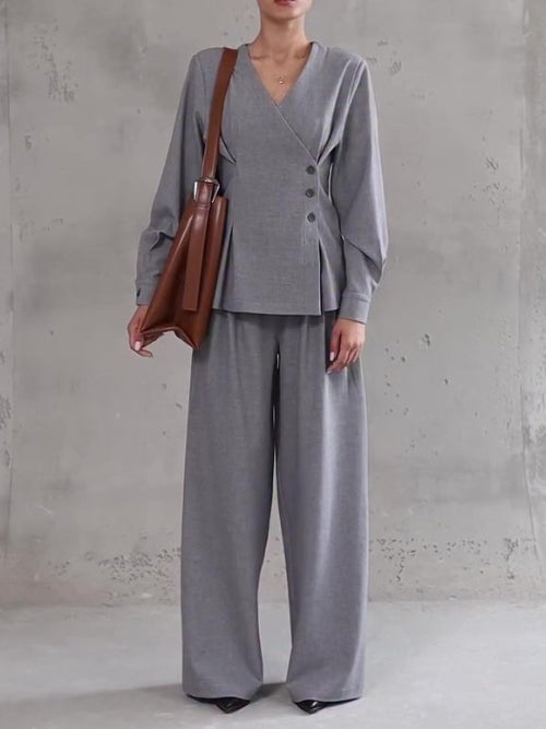 Ensemble Élégance Minimaliste Gris