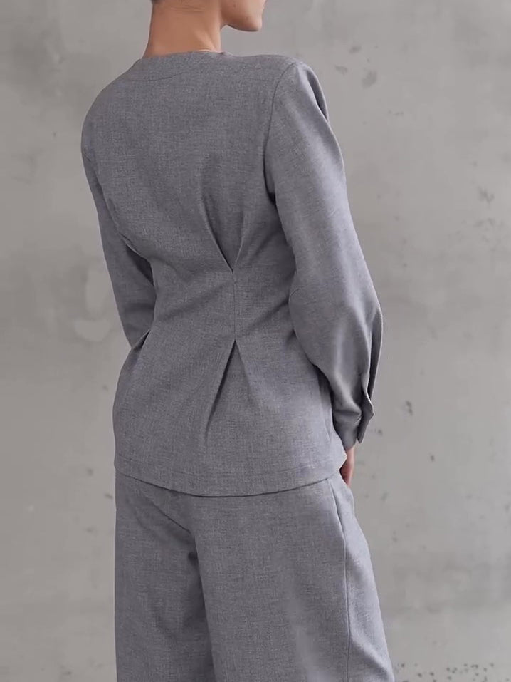 Ensemble Élégance Minimaliste Gris