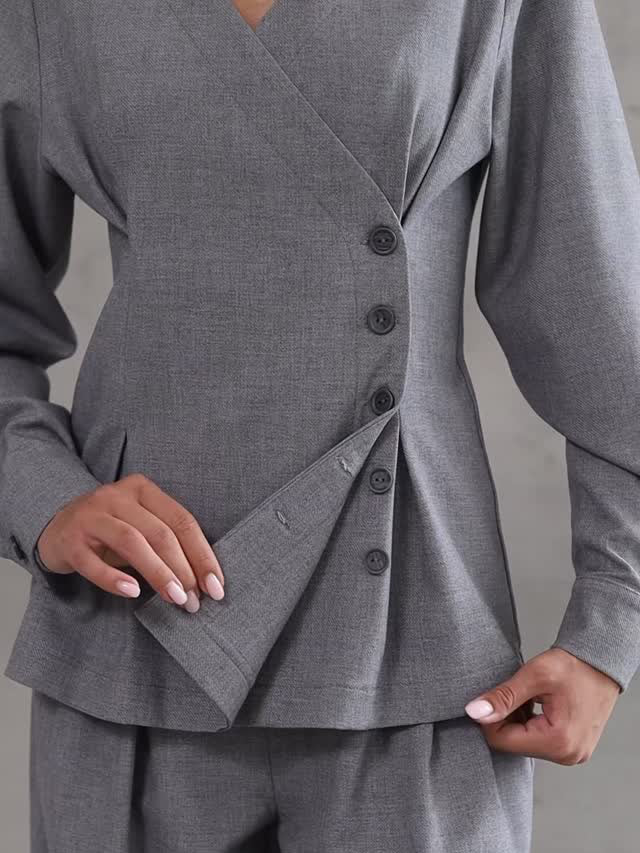 Ensemble Élégance Minimaliste Gris