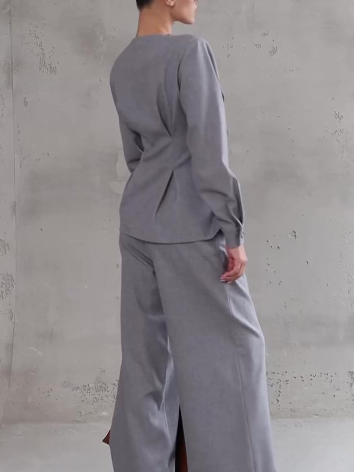 Ensemble Élégance Minimaliste Gris