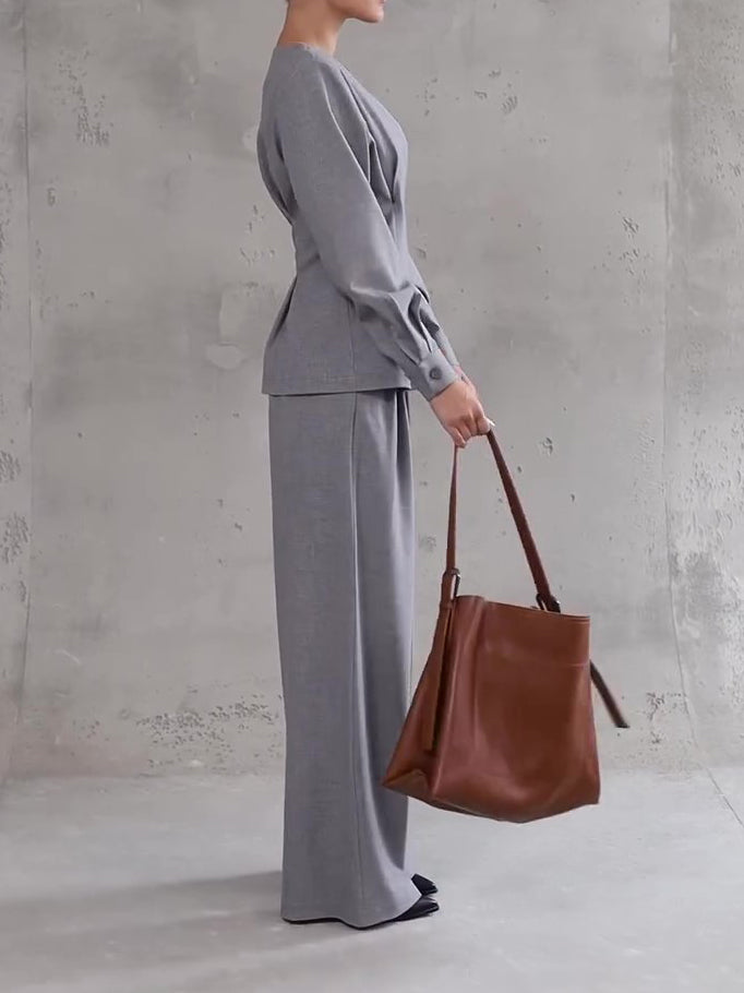 Ensemble Élégance Minimaliste Gris